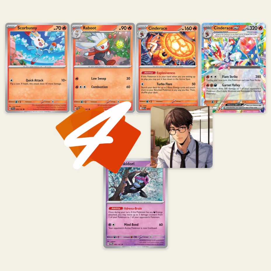 [PTCG Live] Double Turbo Cinderace! Crazy Energy! Mega Evolution!  Cinderace Decklist + Gameplay